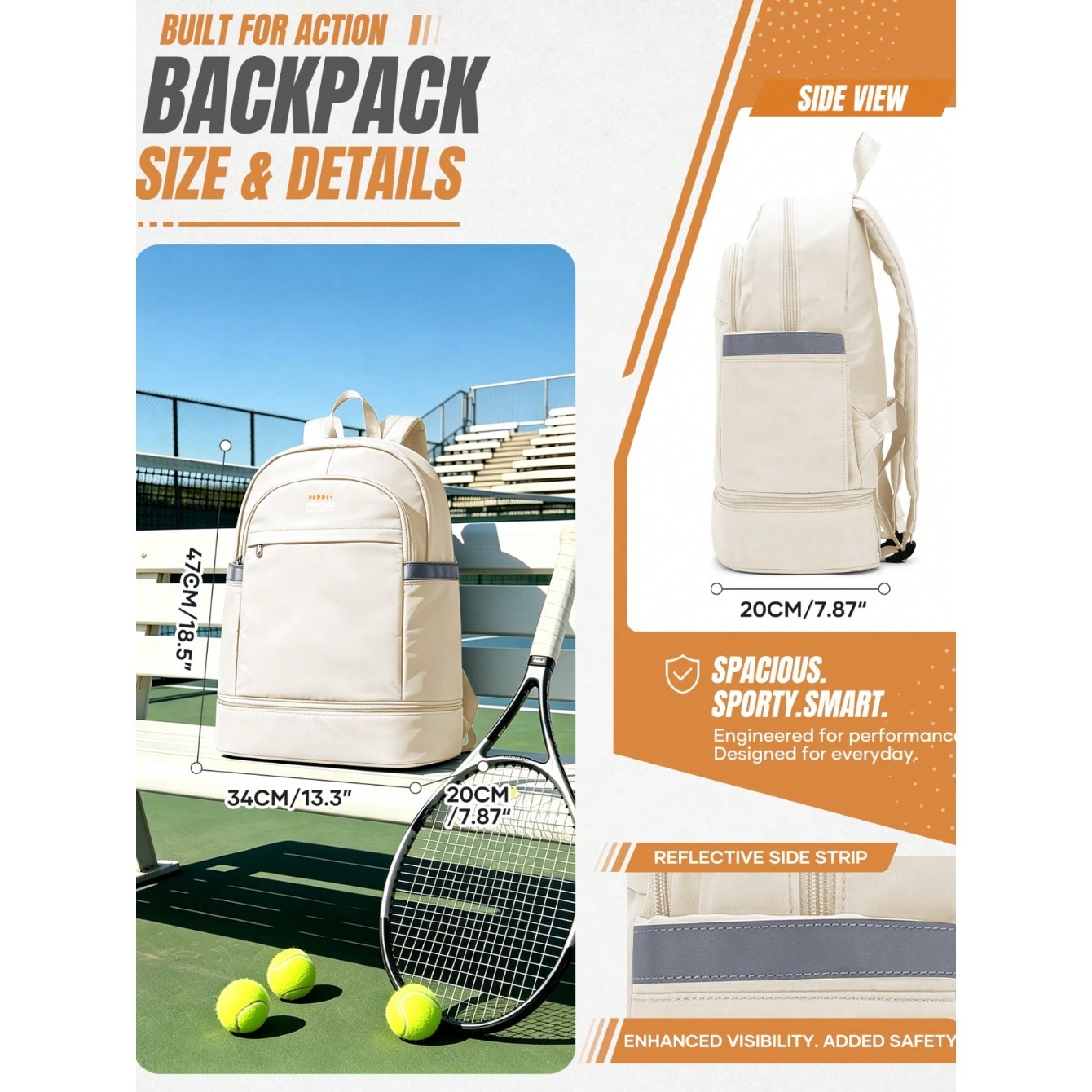 Повседневный женский рюкзак, м – обзор и цена Badminton Bag